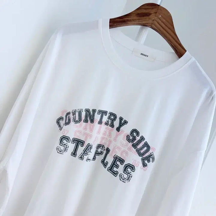 [BUNJANG] White Lettering Boxy Fit Short Sleeve T-Shirt / 교신안함)화이트 레터링 박시핏 반팔 티셔츠