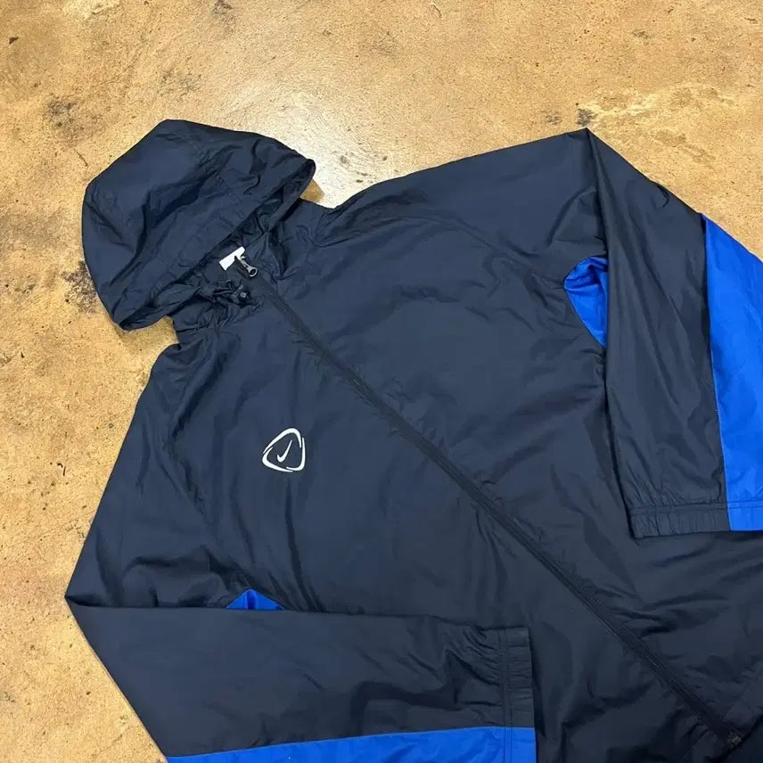 [BUNJANG] Nike Windbreaker Hooded Zip-Up Navy Blue / [정품/L] 나이키 바람막이 후드 집업 네이비 블루