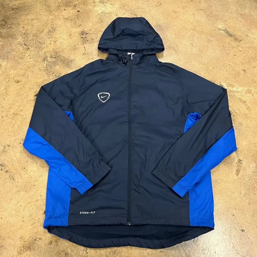 [BUNJANG] Nike Windbreaker Hooded Zip-Up Navy Blue / [정품/L] 나이키 바람막이 후드 집업 네이비 블루