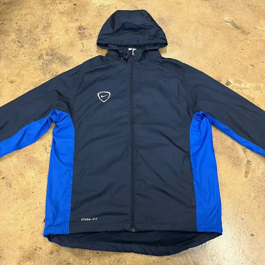 [BUNJANG] Nike Windbreaker Hooded Zip-Up Navy Blue / [정품/L] 나이키 바람막이 후드 집업 네이비 블루