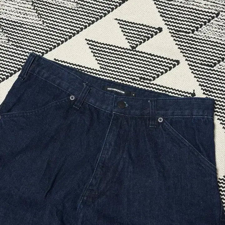 [BUNJANG] HAECHING ROOM Wide Curve Jeans Indigo Size 4 / 해칭룸 와이드 커브 진