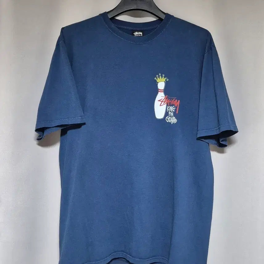 [BUNJANG] Stussy Kingpin Pigment Dyed T-Shirt Navy L / 스투시 킹핀 피그먼트다이드 티셔츠 네이비 L