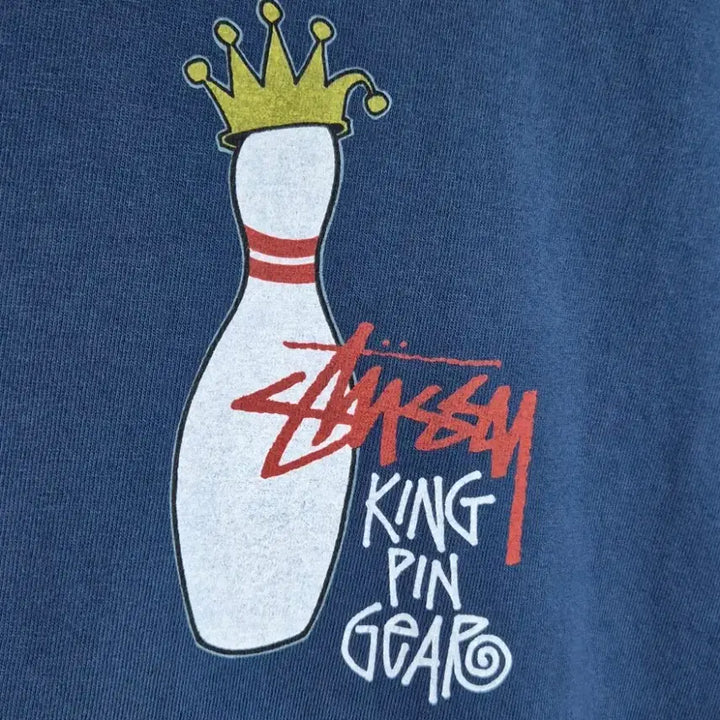 [BUNJANG] Stussy Kingpin Pigment Dyed T-Shirt Navy L / 스투시 킹핀 피그먼트다이드 티셔츠 네이비 L