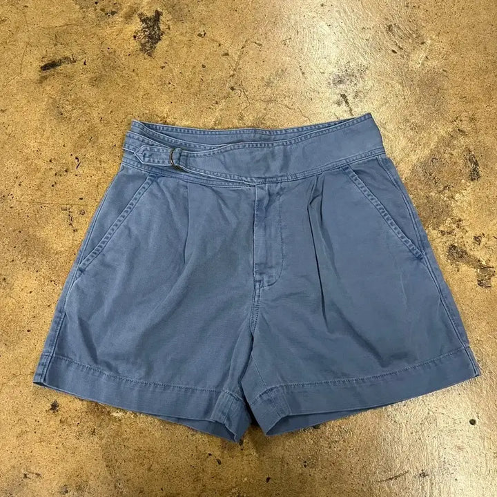 [BUNJANG] Polo Ralph Lauren Blue Pleated Shorts / [정품/2] 폴로 랄프로렌 블루 플리츠 반바지 숏팬츠