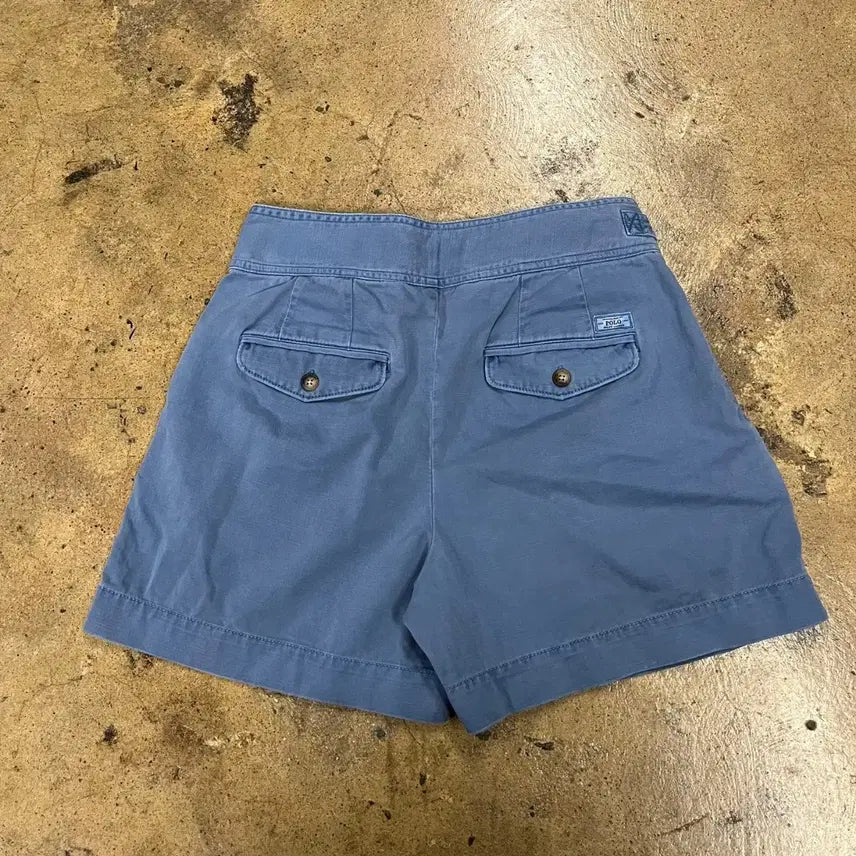 [BUNJANG] Polo Ralph Lauren Blue Pleated Shorts / [정품/2] 폴로 랄프로렌 블루 플리츠 반바지 숏팬츠
