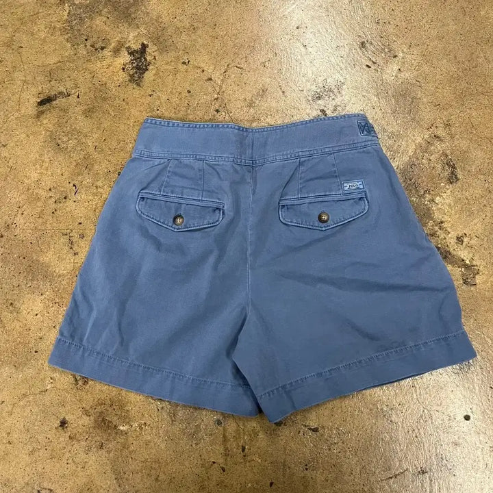 [BUNJANG] Polo Ralph Lauren Blue Pleated Shorts / [정품/2] 폴로 랄프로렌 블루 플리츠 반바지 숏팬츠