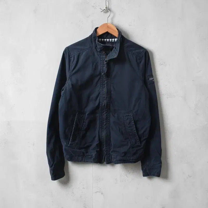 [BUNJANG] Abercrombie &amp; Fitch Cotton Blouson Jacket - Navy / 아베크롬비 코튼 블루종 자켓 M0507
