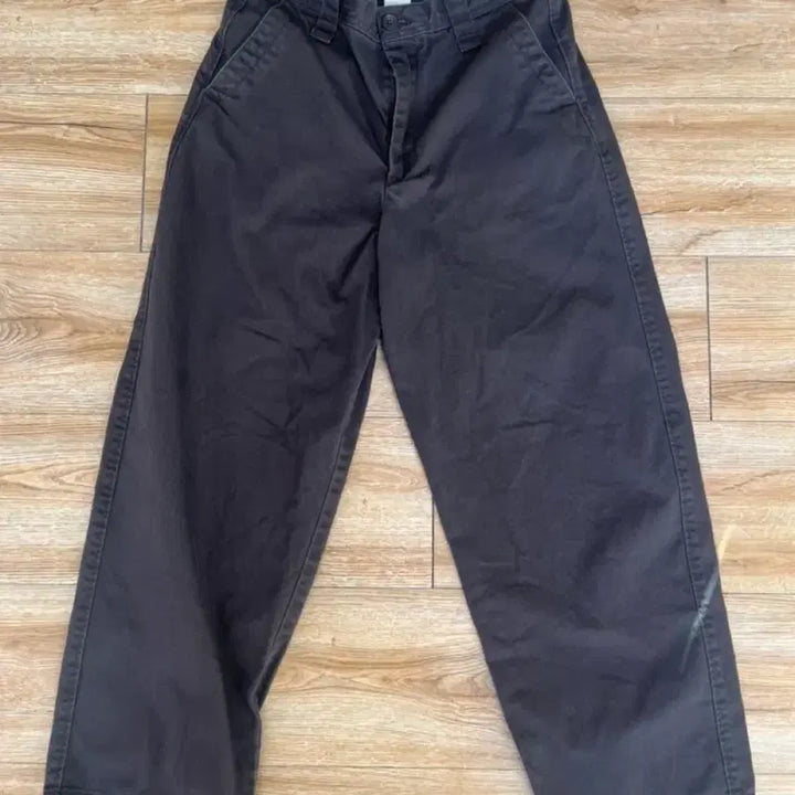 [BUNJANG] Uniqlo Wide Chino Pants Brown Size 73 / 유니클로 와이드 팬츠 치노 브라운 73