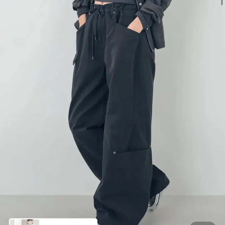[BUNJANG] Citybreeze Utility Wide Pants Navy XS / 시티브리즈 유틸리티 와이드 팬츠 XS