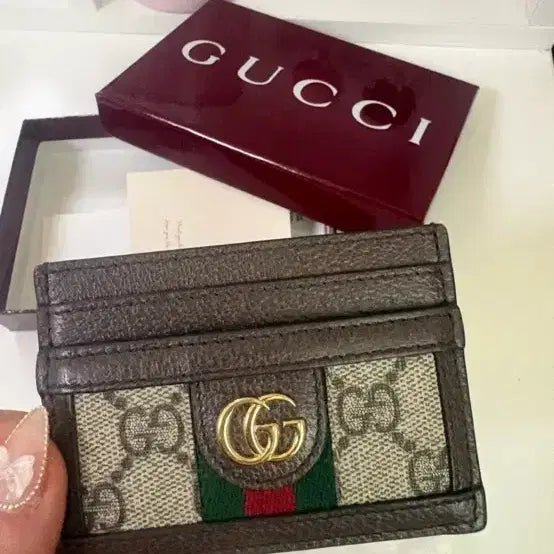 [BUNJANG] Gucci Ophidia GG Supreme Card Case Brown / 구찌 오피디아 카드지갑 브라운 GG수프림