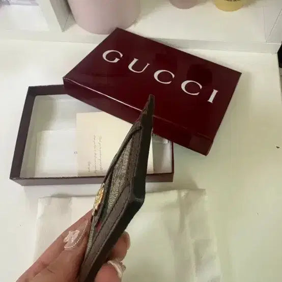 [BUNJANG] Gucci Ophidia GG Supreme Card Case Brown / 구찌 오피디아 카드지갑 브라운 GG수프림