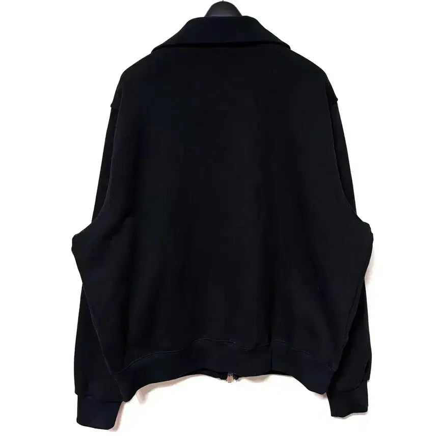 [BUNJANG] KIMUER Zip-up Jacket Curved Big Collar Oversized Black / [M,95]키뮤어 집업 자켓 커브드 빅카라 오버핏 블랙