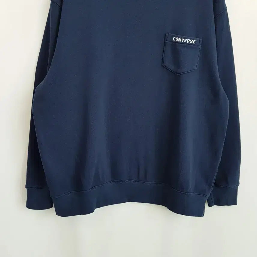 [BUNJANG] Converse Embroidered Logo Oversized Long Sleeve Sweatshirt / 컨버스 자수로고 오버핏 긴팔 맨투맨 티셔츠 여2XL Q571