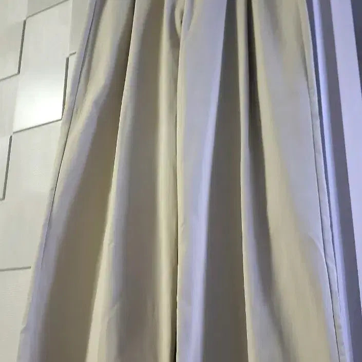 [BUNJANG] Ivory Pintuck Wide Pleated Slacks / 아이보리 핀턱 와이드 플리츠 팬츠 새상품
