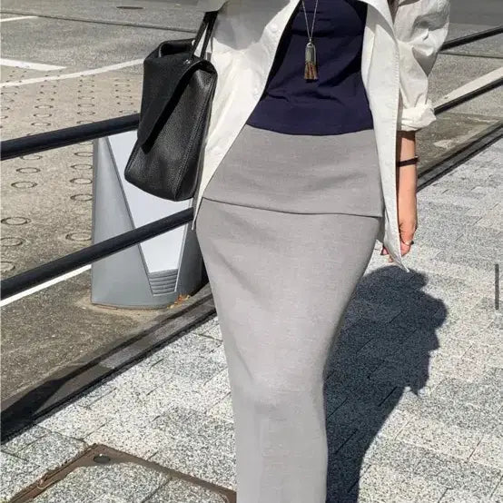 [BUNJANG] Love Me More Anne Skirt Grey (Standard Length) / 무배)러브미우 안느스커트 그레이(기본기장)