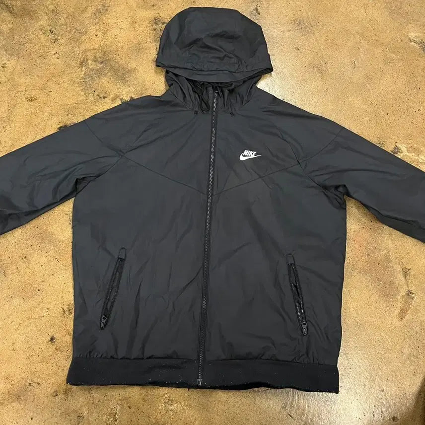 [BUNJANG] Nike Black Hooded Windbreaker XL / [정품/XL] 나이키 바람막이 블랙 후드집업