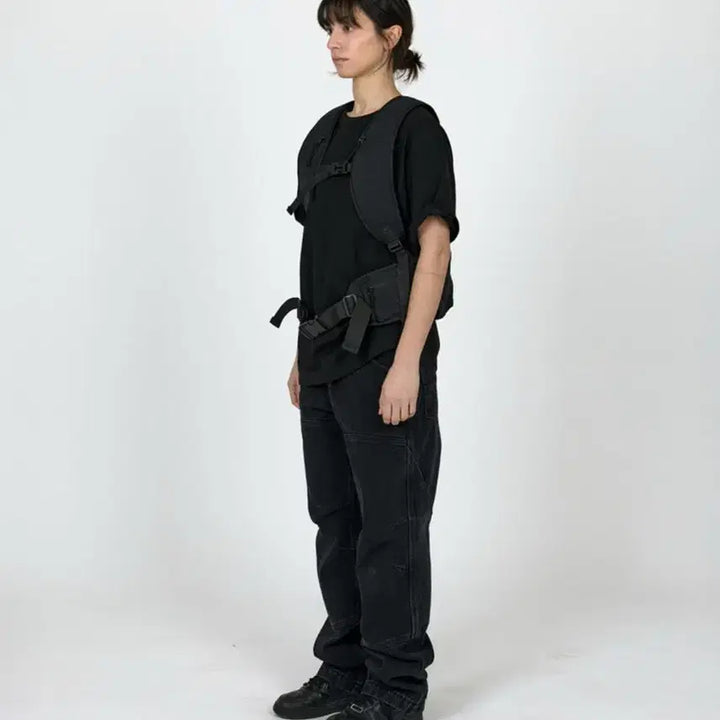 [BUNJANG] Plastic Product MPa Chest Belt Bag (Black) / 플라스틱프로덕트 MPa CHEST BELT BAG (BLACK) 벨트백