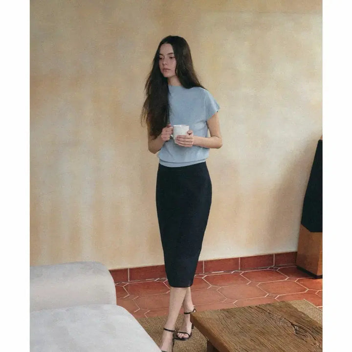 [BUNJANG] Angela Bianco Natti Half Sleeve Top / [1번입은새제품무방] 정가 7만9천원 안젤라비안코 Natti Half S