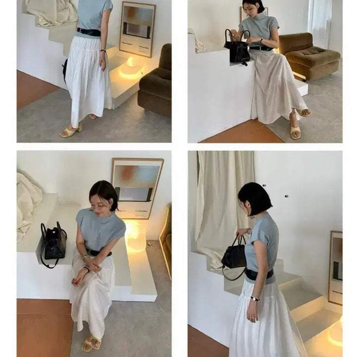 [BUNJANG] Angela Bianco Natti Half Sleeve Top / [1번입은새제품무방] 정가 7만9천원 안젤라비안코 Natti Half S
