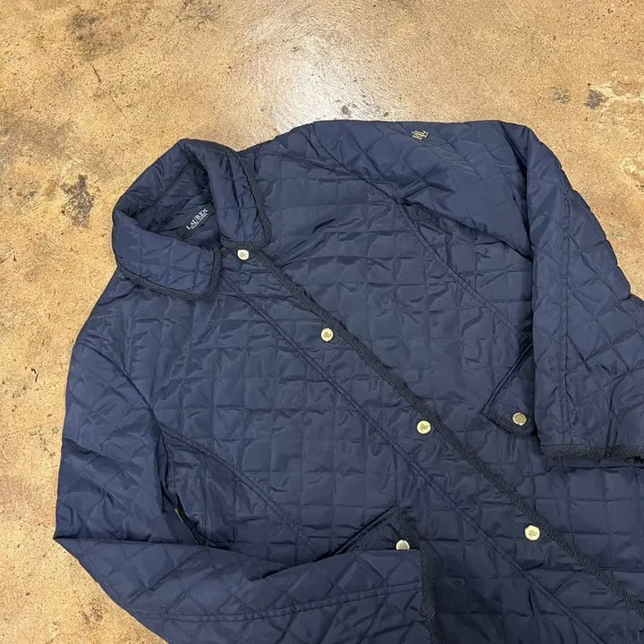 [BUNJANG] Ralph Lauren Navy Quilted Jacket / [정품/M] 랄프로렌 네이비 퀼팅 자켓