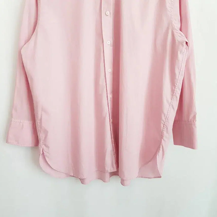[BUNJANG] Uniqlo Pink Solid Oversized Long Sleeve Shirt Women&