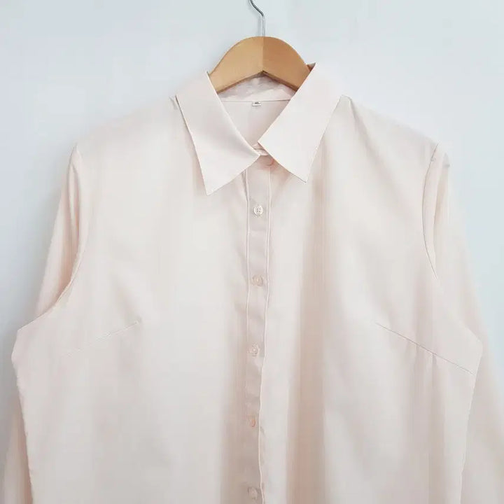 [BUNJANG] Vintage Pink Solid Long Sleeve Shirt Women&