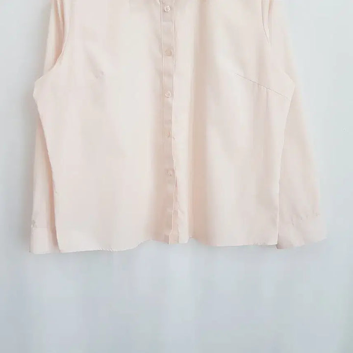 [BUNJANG] Vintage Pink Solid Long Sleeve Shirt Women&