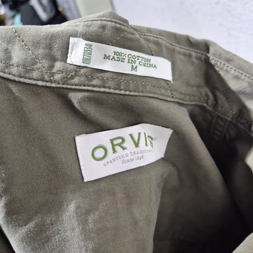 [BUNJANG] Orvis Olive Green Shirt / ORVIS 올리브 그린 셔츠 남방