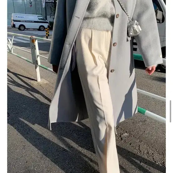 [BUNJANG] Wonlog WONT Winter Pin Tuck Slacks Mini M Ivory / 원로그 WONT 윈터 핀턱 슬랙스 미니 M 아이보리