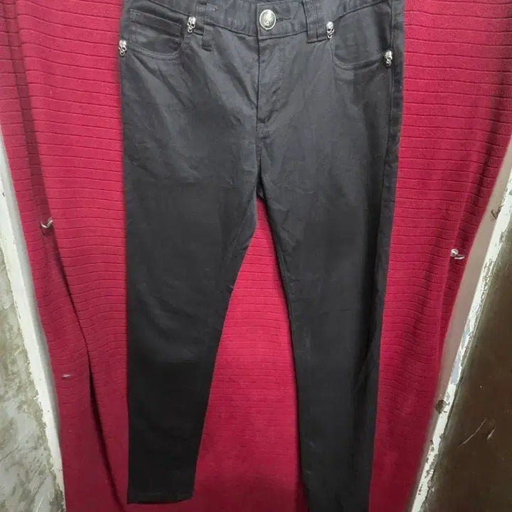 [BUNJANG] Philipp Plein Black Skull Detail Cotton Pants / (31)필립플레인 블랙 스컬 디테일 바지