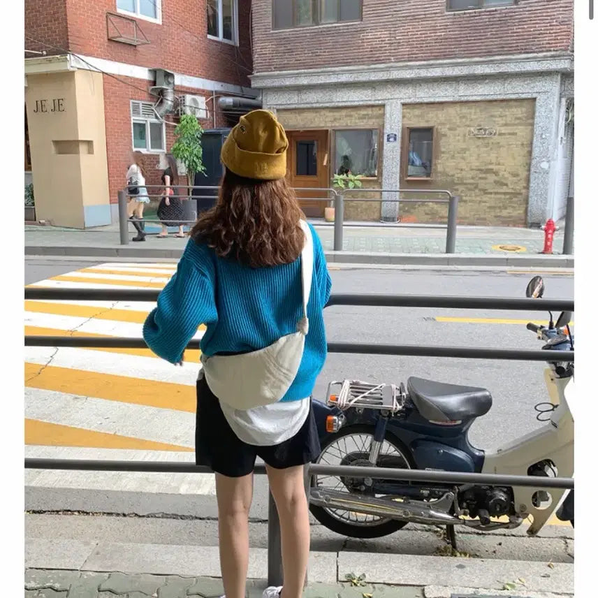 [BUNJANG] Real Yellow Oreo Solid Knit - Free Size / [택있는새제품] 정가 4만9천원 5만장판매 리얼옐로우 오레오 솔리드 니트