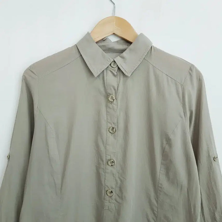 [BUNJANG] Vintage Mori Girl Roll-Up 7-Part Long Blouse (Women&
