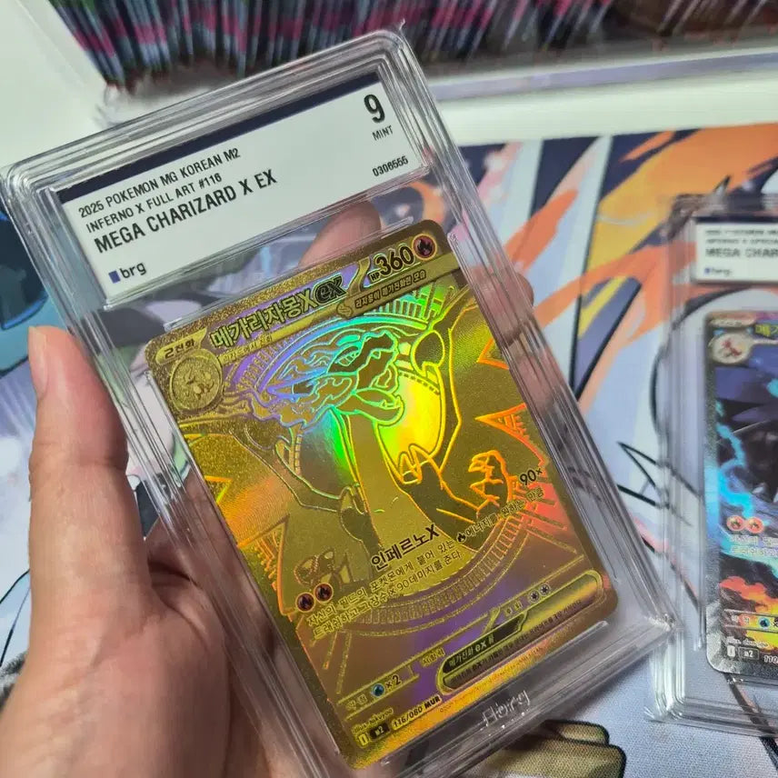 [BUNJANG] Mega Charizard X EX MINT 9 Trading Card / 메가 리자몽 X EX mur brg9