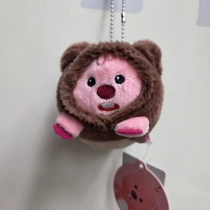 [BUNJANG] Zanmang Loopy Teddy Bear Plush Keychain / 잔망루피 곰돌이 인형 키링