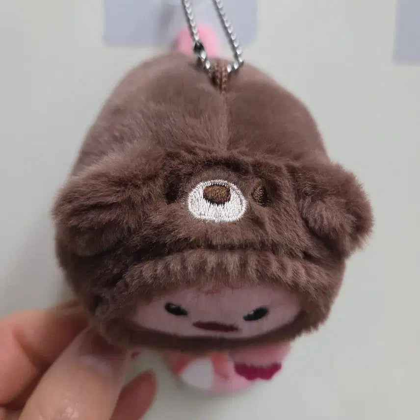 [BUNJANG] Zanmang Loopy Teddy Bear Plush Keychain / 잔망루피 곰돌이 인형 키링