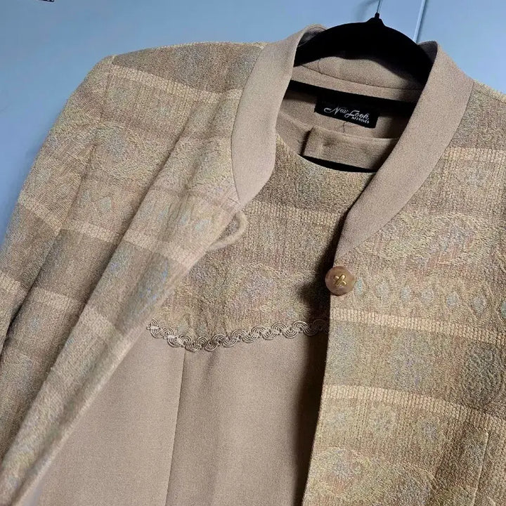 [BUNJANG] New Look Silk Wool Knit Two-Piece Set (Vintage) / [S급/빅사이즈] 일본 빈티지샵 고가 소장템 실크 울 니트 투피스 (10