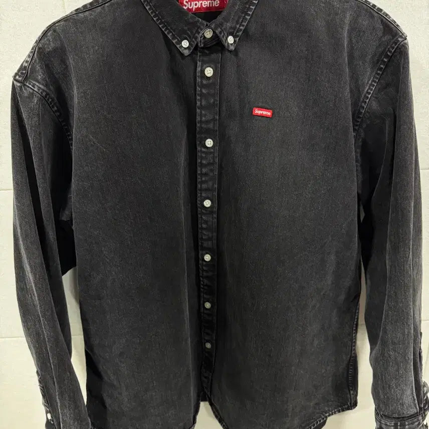 [BUNJANG] Supreme Small Box Shirt Washed Black (SS24) L / [L]슈프림 스몰박스 셔츠 워시드 블랙 24ss