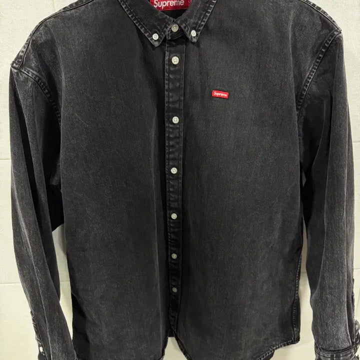 [BUNJANG] Supreme Small Box Shirt Washed Black (SS24) L / [L]슈프림 스몰박스 셔츠 워시드 블랙 24ss