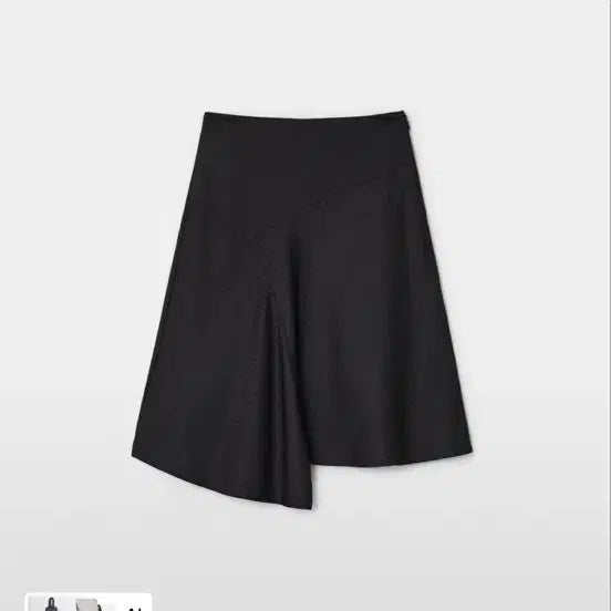 [BUNJANG] Sunburn Project Asymmetrical Cut Midi Skirt Black M / 새상품) 썬번프로젝트 미디스커트 M 블랙