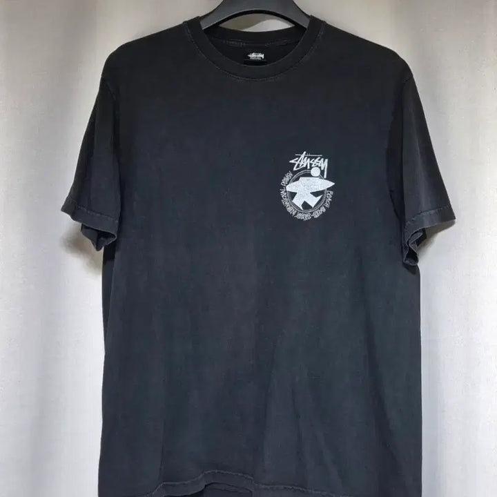 [BUNJANG] Stussy Beach Route Pigment Dyed T-Shirt Black L / 스투시 비치루트 피그먼트다이드 티셔츠 블랙 L