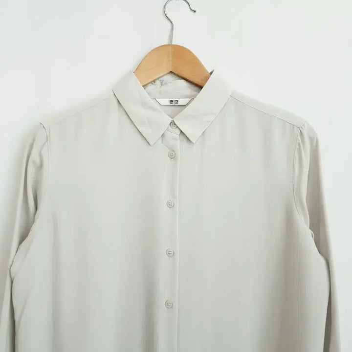 [BUNJANG] Uniqlo Boxy Long Sleeve Blouse Rayon Blend Women&