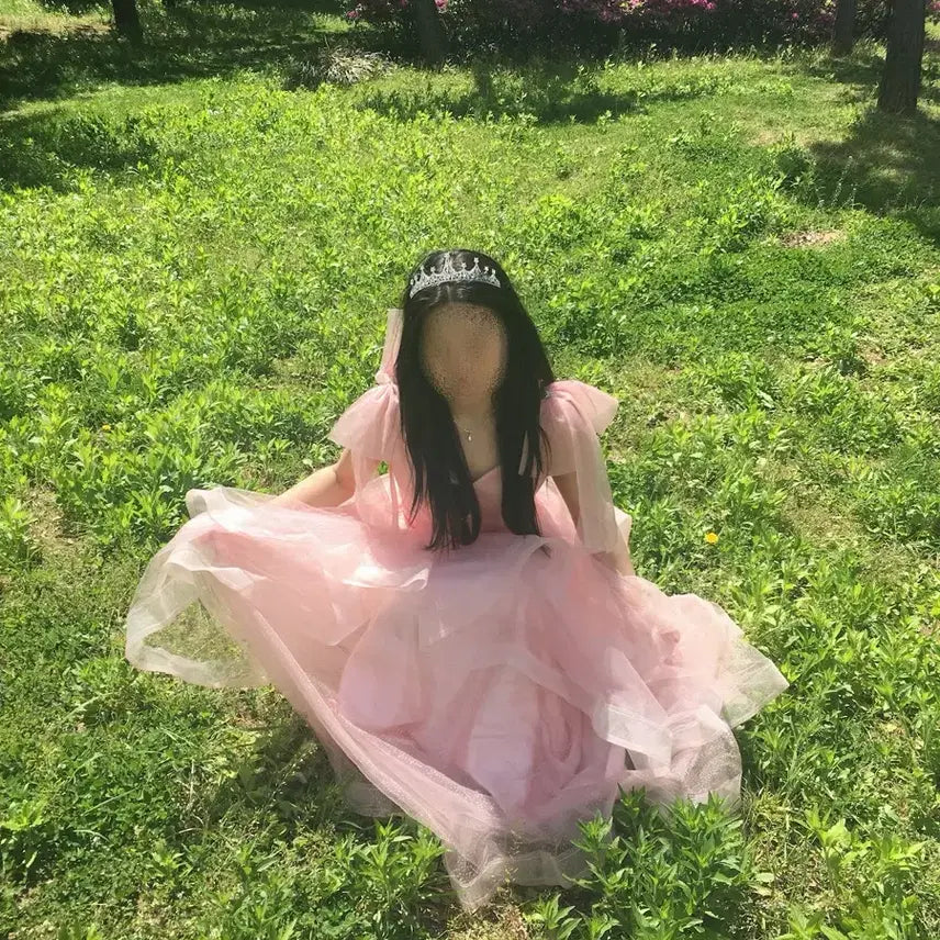 [BUNJANG] Pink Princess Wedding Dress Rental / 졸업사진 핑크 공주 웨딩 드레스 대여합니다!!