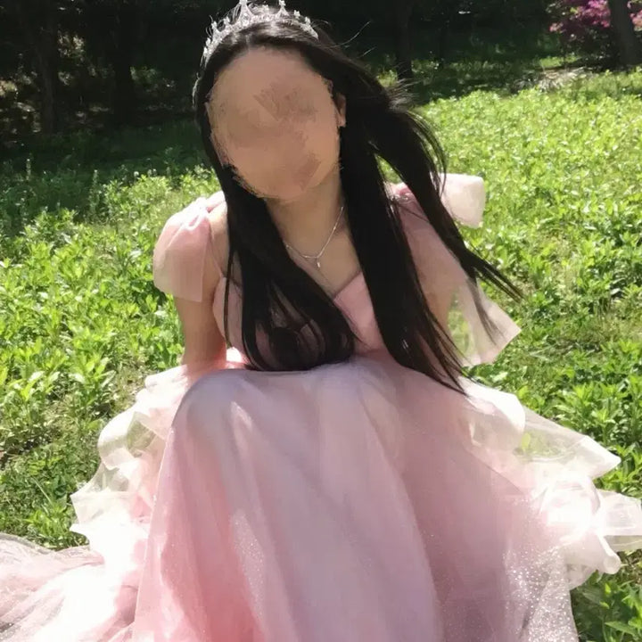 [BUNJANG] Pink Princess Wedding Dress Rental / 졸업사진 핑크 공주 웨딩 드레스 대여합니다!!