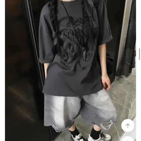 [BUNJANG] Avery Oversized Short Sleeve T-Shirt / 에이블리 오버핏 반팔
