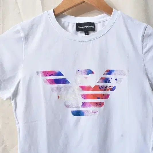 [BUNJANG] Emporio Armani Eagle Logo Graphic T-Shirt White XS / 엠포리오아르마니 반팔티 M0501