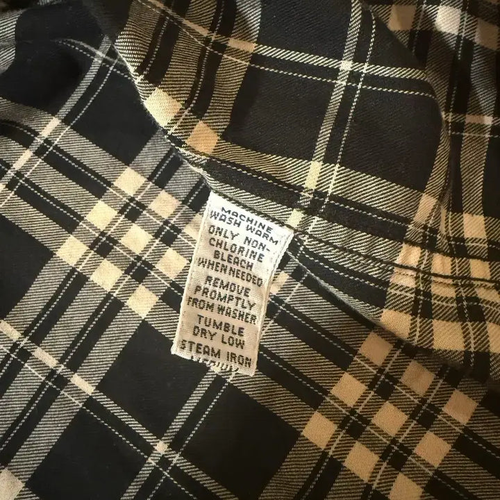 [BUNJANG] Polo Ralph Lauren Black Checkered Cotton Shirt L / 폴로 랄프로렌 블랙 체크 셔츠 L
