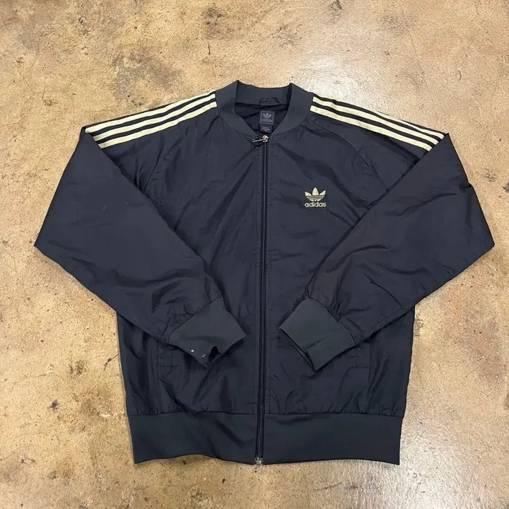 [BUNJANG] Adidas 3-Stripes Track Jacket Black Gold / [정품/100] 아디다스 삼선 트랙 자켓 블랙 골드 골검 져지