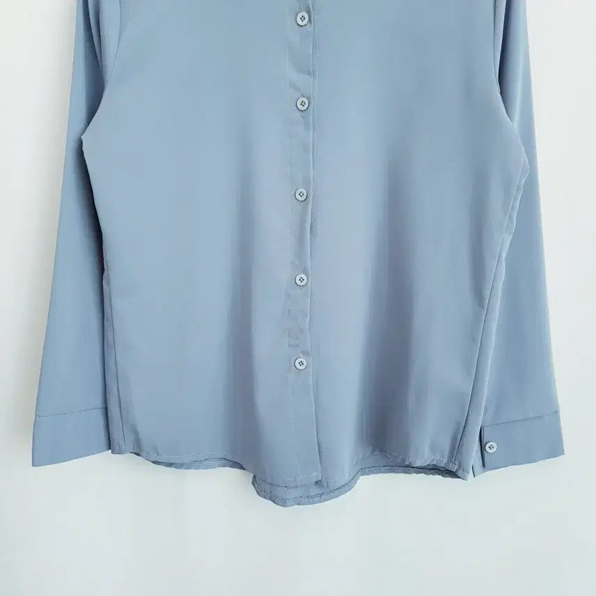 [BUNJANG] Vintage Solid Long-Sleeve Blouse Women&