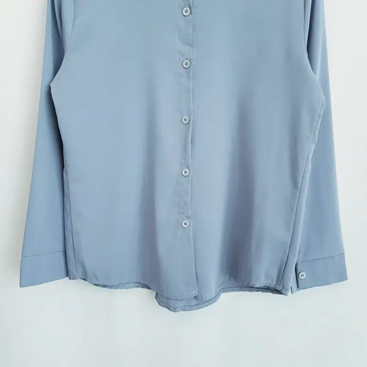 [BUNJANG] Vintage Solid Long-Sleeve Blouse Women&