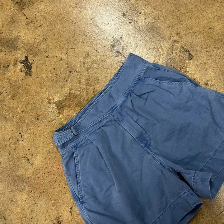 [BUNJANG] Polo Ralph Lauren Blue Pin-tuck Shorts / [정품/2] 폴로 랄프로렌 블루 핀턱 반바지 숏팬츠